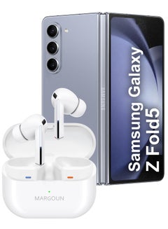 MARGOUN Buds3 Pro Wireless Earbuds with Touch Control & Magnetic Charging Case for Galaxy Zfold 5 white-3 