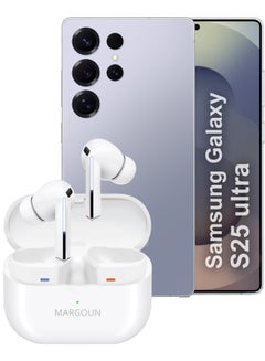 MARGOUN Buds3 Pro Wireless Earbuds with Touch Control & Magnetic Charging Case for Galaxy S25 Ultra white-4  - Image 1