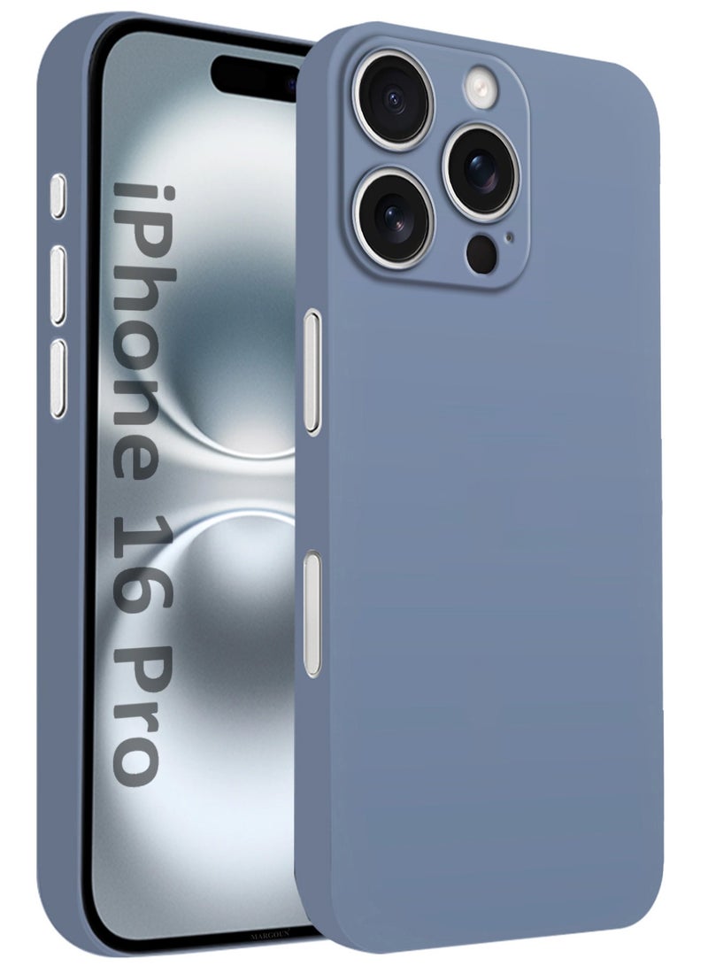 MARGOUN Thin Case for iPhone 16 Pro , Back Cover Sturdy Durable Ultra-Thin Case Drop Protection Cover Clear Blue-1  - Image 1