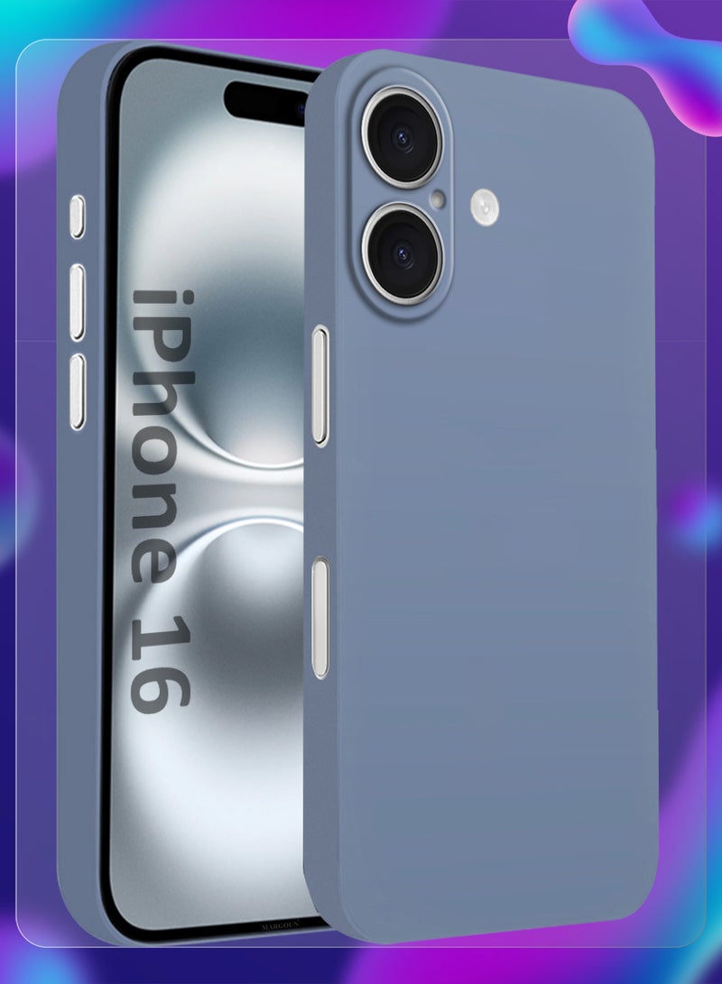 MARGOUN Thin Case for iPhone 16 , Back Cover Sturdy Durable Ultra-Thin Case Drop Protection Cover Clear Blue-1 - Image 1