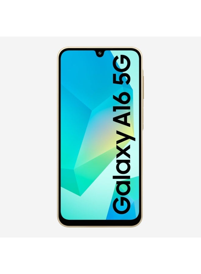 سامسونج Galaxy A16 5G (8GB RAM, 256GB, Gold) – 6.7" Super AMOLED | 50MP Triple Camera | Android 14 | 5000mAh | IP54 | NFC | Factory Unlocked for All Countries -International Version  - Image 4