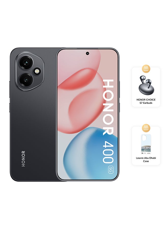 Honor - 400 5G Dual SIM Midnight Black 12GB RAM 256GB With Free HONOR CHOICE S7 Earbuds And Louvre Case - Middle East Version - Image 1