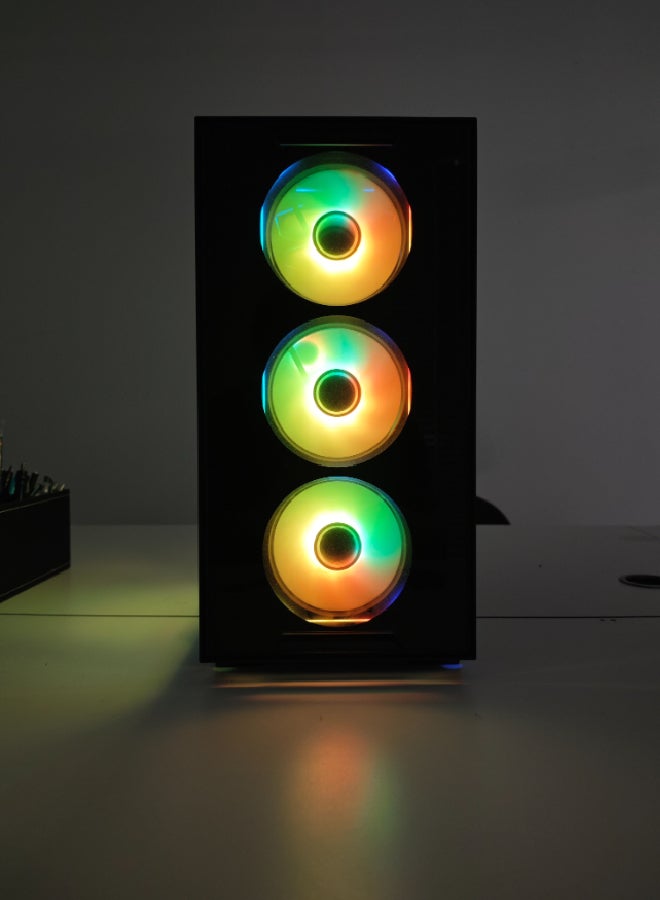 Gasin Gaming PC With Intel i5-14600KF Processor/12GB NVIDIA GeForce RTX 5070 Graphics/32GB RAM/1TB SSD/Windows 11 Pro/ Black - Image 4