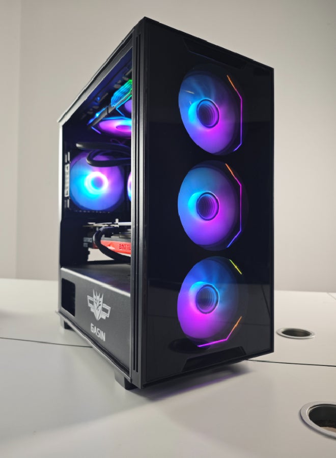 Gasin Gaming PC With Intel i5-14600KF Processor/12GB NVIDIA GeForce RTX 5070 Graphics/32GB RAM/1TB SSD/Windows 11 Pro/ Black - Image 2