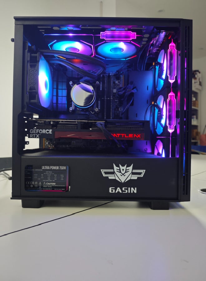 غاز حاسوب ألعاب بمعالج Intel i5-14600KF / بطاقة رسومات NVIDIA GeForce RTX 5070ti بسعة 16GB / ذاكرة RAM بسعة 32GB / قرص SSD بسعة 1TB / نظام Windows 11 Pro - Image 4