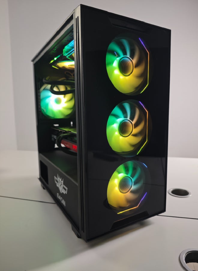 غاز حاسوب ألعاب بمعالج Intel i5-14600KF / بطاقة رسومات NVIDIA GeForce RTX 5070ti بسعة 16GB / ذاكرة RAM بسعة 32GB / قرص SSD بسعة 1TB / نظام Windows 11 Pro - Image 3