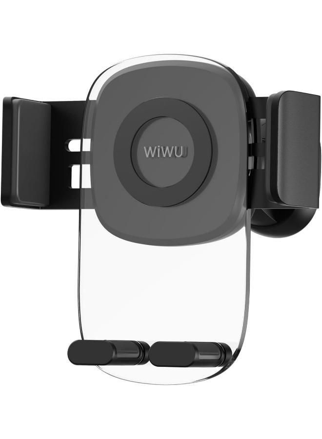WIWU CH008 Mini Car Bracket Semi-Transparent, 360 degrees rotation, Lightweight design, Fixed positi Clear - Image 2