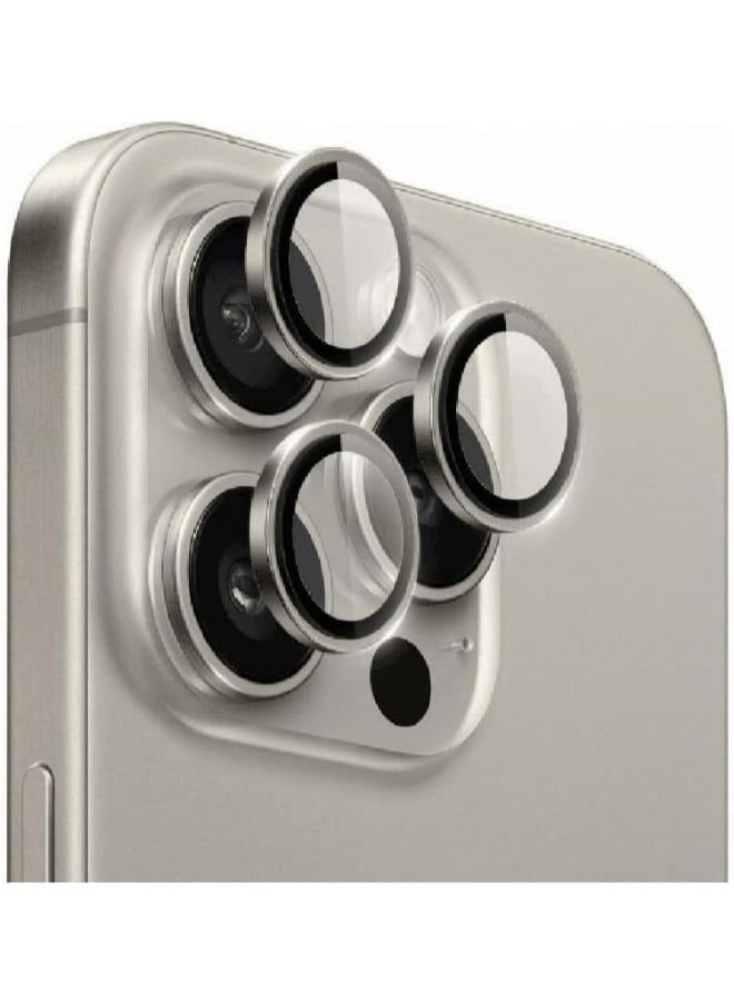 Wiwu Pvd Two-Color Easy-To-Stick Lens Guard Ip16 Pro/Ip16 Pro Max Titanium Gray - Image 1