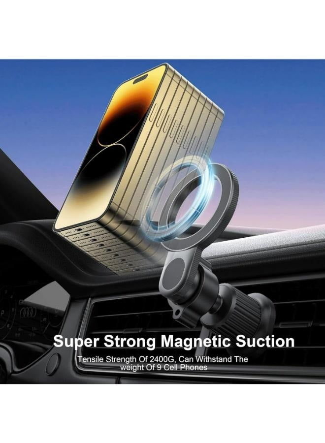 Wiwu Wi-W051 Mago Series Magsafe Car Mount for iPhone (MagSafe & others with metal plates) Samsung Galaxy, OnePlus, Xiaomi, Google Pixel Other Android smartphonesiPhone (MagSafe & others with metal plates) Samsung Galaxy, OnePlus, Xiaomi, Google Pixel Other Android smartphones Black - Image 3