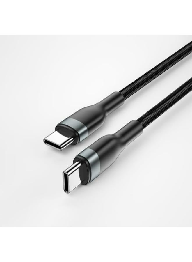 WIWU Wi-C035 City 100W PD Fast Charging Cable Wi-C035 White C-C black - Image 3