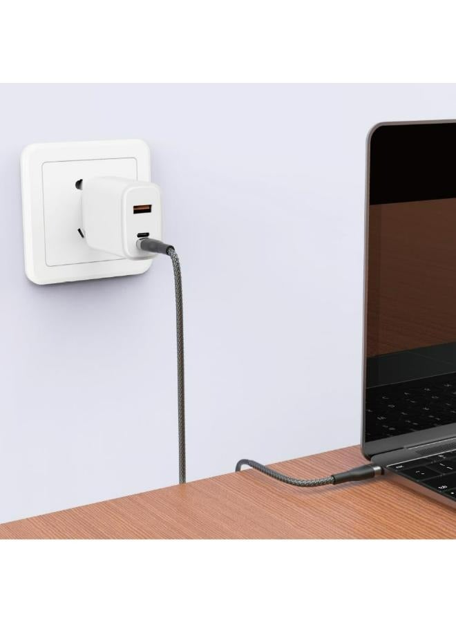 WIWU Wi-U021 SiC PD+QC Fast charger 30W 3 Port (1 USB-C+ 1 Lightning + 1 USB-A) white - Image 4