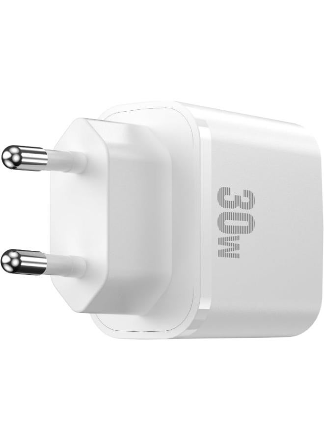 WIWU Wi-U021 SiC PD+QC Fast charger 30W 3 Port (1 USB-C+ 1 Lightning + 1 USB-A) white - Image 2