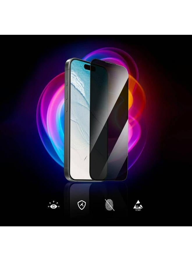 WIWU Screen Privacy 10 Ultra Hard Tempered Glass GT-015 10PCS in 1 package iPhone  16 pro clear - Image 3