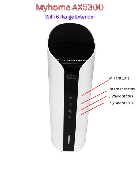 My Home AX5300 WiFi 6 Range Extender – Dual-Band Gigabit Signal Booster with Long Range & Easy Plug-In Setup | White