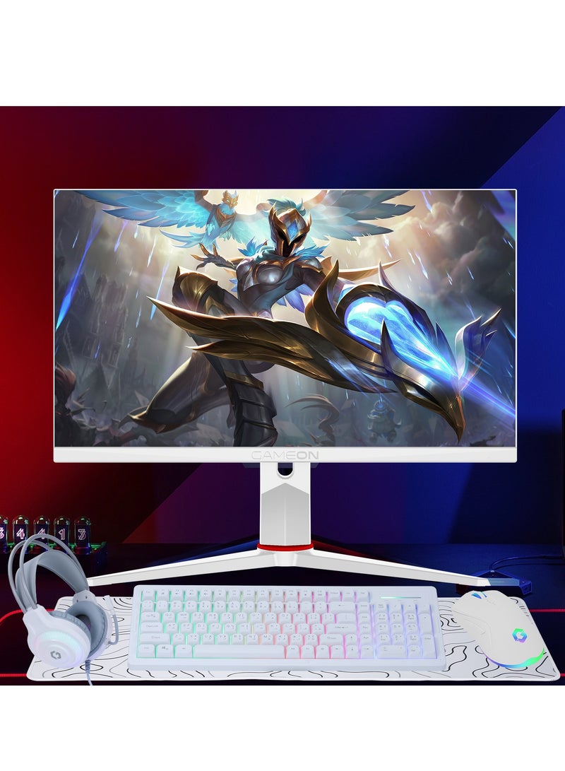 GameOn - All-In-One Gaming Bundle, Keyboard, Headset, Mouse & Mousepad - GO-CYPHERW-XL-W | White - Image 1