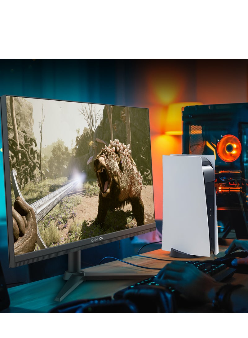 جايم أون 27" Inch Dual Switch Gaming Monitor (1920x1080) FHD, Fast IPS Panel, 160/320Hz Refresh Rate, Response Time 0.5ms, HDMI 2.1, G-Sync & Free Sync, Support PS5 - GOSX27B | Black  - Image 2