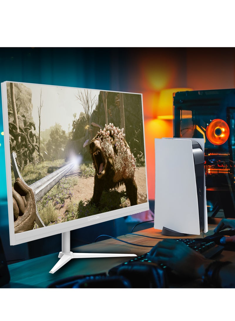 27" Inch Dual Switch Gaming Monitor (1920x1080) FHD, Fast IPS Panel, 160/320Hz Refresh Rate, Response Time 0.5ms, HDMI 2.1, G-Sync & Free Sync, Support PS5 - GOSX27W | White