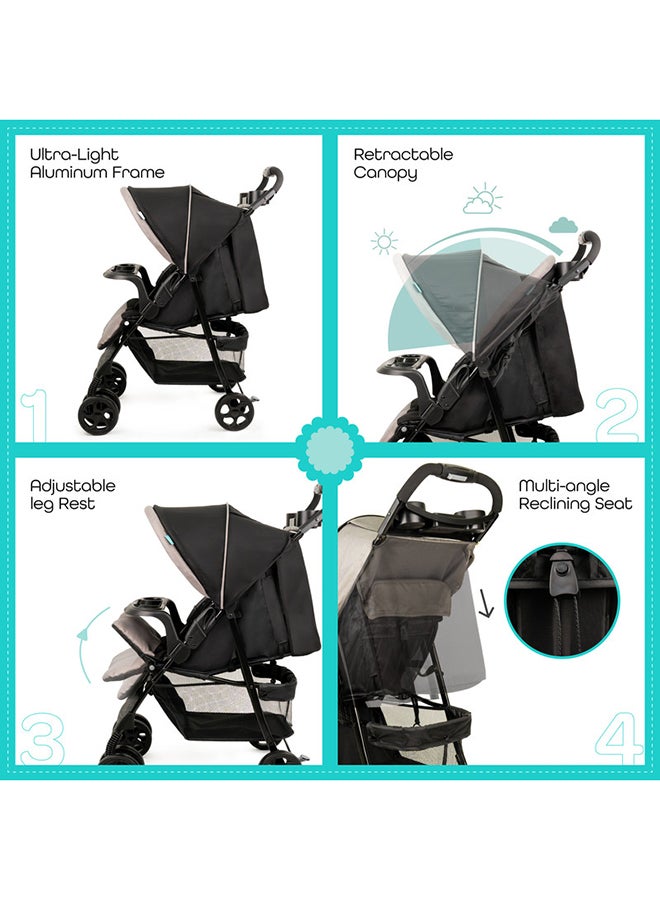 Moon Metro Urban Baby Stroller -Black  - Image 4