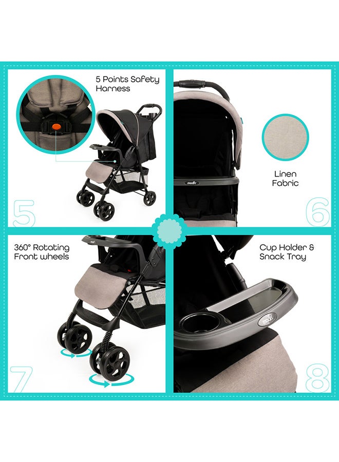 Moon Metro Urban Baby Stroller -Black  - Image 5