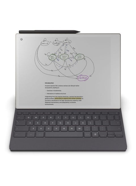 Paper Pro Bundle - 11.8” Color Digital Tablet with Marker Plus And Mosaic Basalt Keyboard Folio, Adjustable Reading Light, Real Paper Feel, and 14-Day Battery Life