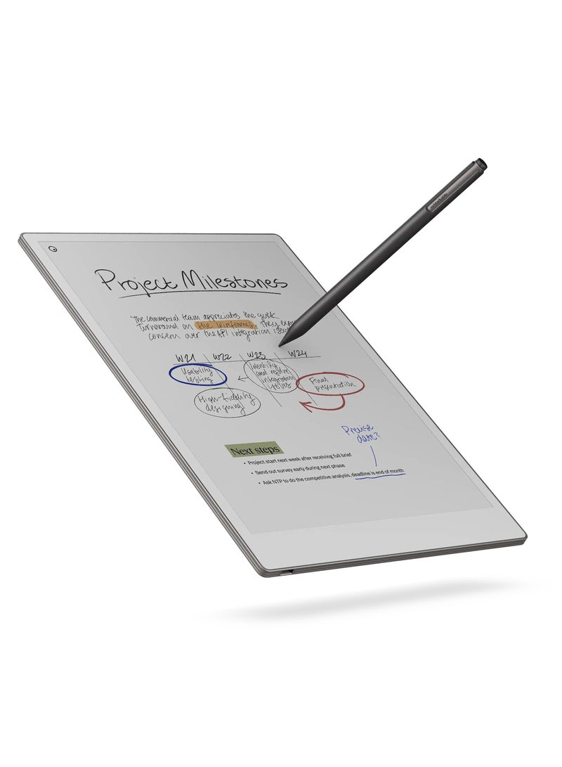 Paper Pro Bundle - 11.8” Color Digital Tablet with Marker Plus And Mosaic Basalt Keyboard Folio, Adjustable Reading Light, Real Paper Feel, and 14-Day Battery Life