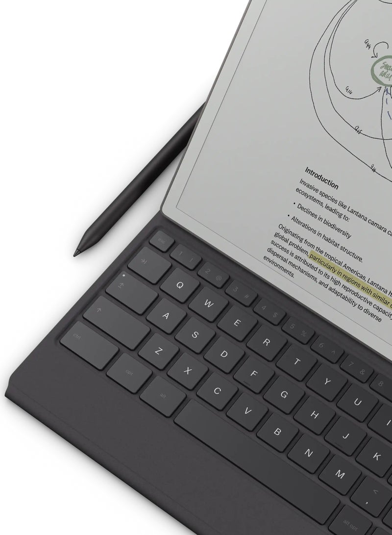 Paper Pro Bundle - 11.8” Color Digital Tablet with Marker Plus And Mosaic Basalt Keyboard Folio, Adjustable Reading Light, Real Paper Feel, and 14-Day Battery Life
