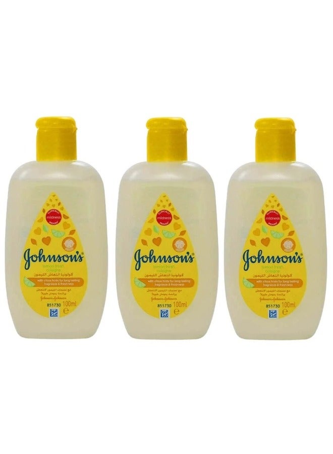 جونسون Pack Of 3 Lemon Fresh Cologne 100 Ml  - Image 1
