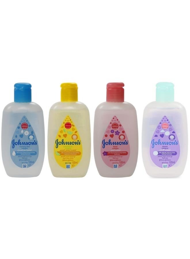 جونسون Set Of 4 Cologne ( Morning Dew, Lemon Fresh, Flora And Dream) 100Ml  - Image 1