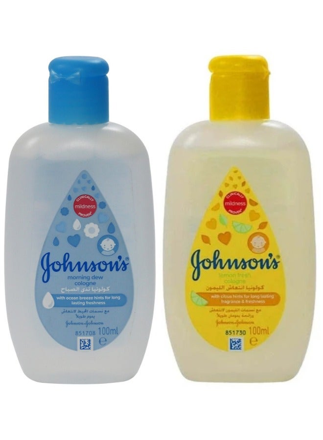 جونسون Pack Of 2 Cologne  ( Morning Dew And Lemon Fresh ) 100Ml  - Image 1
