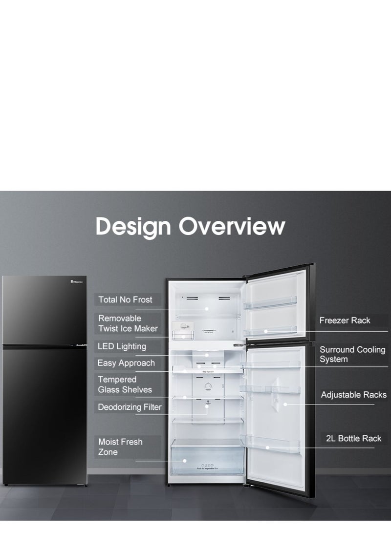 هايسنس 500 Liter Top Mount Refrigerator, Double Door, Inverter Compressor, Color Black Model – RT549N4ABU2 – 1 Year Full 5 Years Compressor Warranty. RT549N4ABU2 black  - Image 5