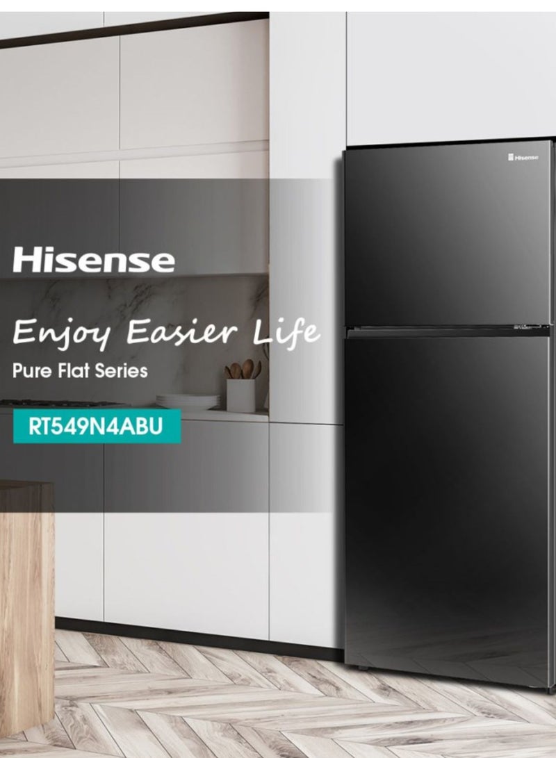 هايسنس 500 Liter Top Mount Refrigerator, Double Door, Inverter Compressor, Color Black Model – RT549N4ABU2 – 1 Year Full 5 Years Compressor Warranty. RT549N4ABU2 black  - Image 4
