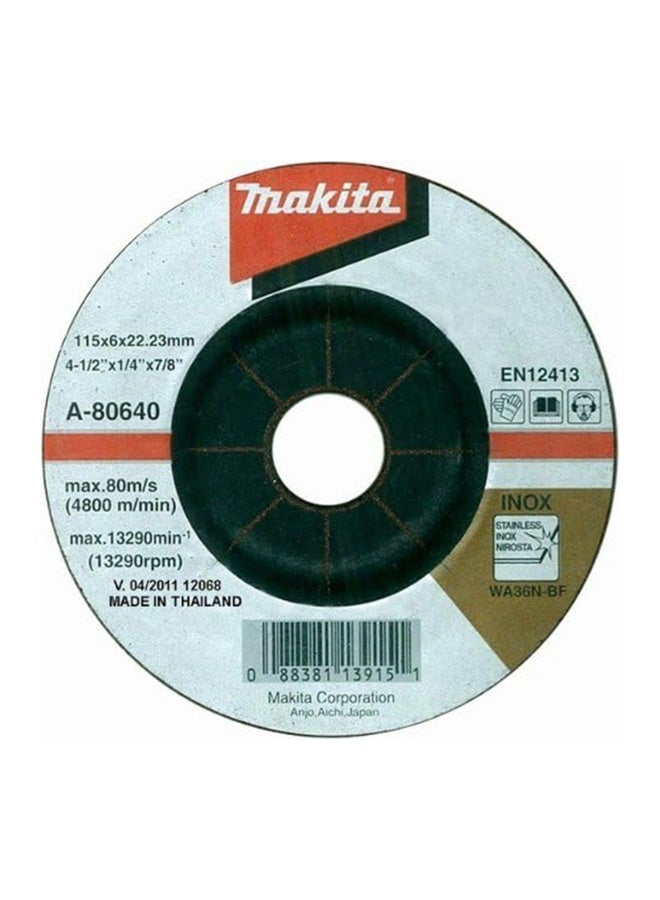 ماكيتا عجلة طحن من الفولاذ المقاوم للصدأ A-80640 115 مم - Image 1