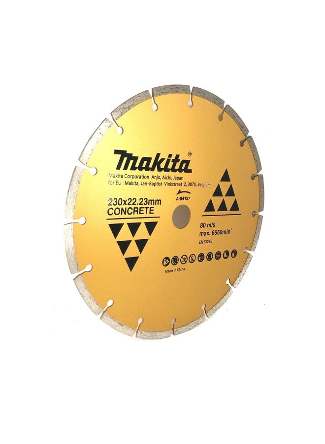 Makita ( A-84137 ) 230mm Segmented Diamond Blade Gold - Image 2