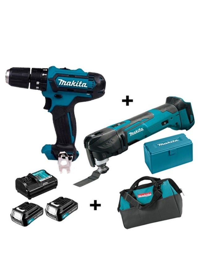 Makita CLX203AX4 Cordless Percussion Driver Drill Blue 277x65x98MM  - Image 1