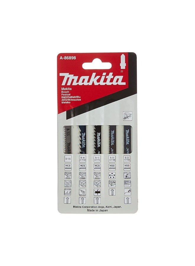 ماكيتا A-86898 Jigsaw Blade Set 5Pcs - Image 1