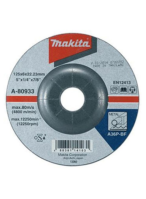 A-80933 A36P 125 X 6 X 22mm Grinding Wheel 125 X 6 X 22.23MM