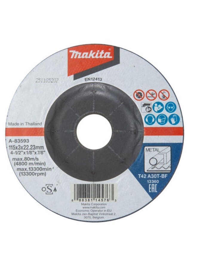 Makita A83593 Cut-Off Wheel 115 X 3 X 22MM 