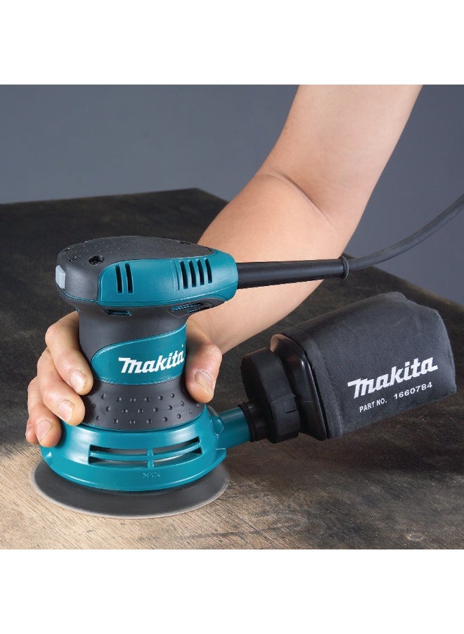 Makita BO5030 300W Random Orbital Sander Blue L X B X H (CMS): 15.3 x 12.3 x 15.3  - Image 5
