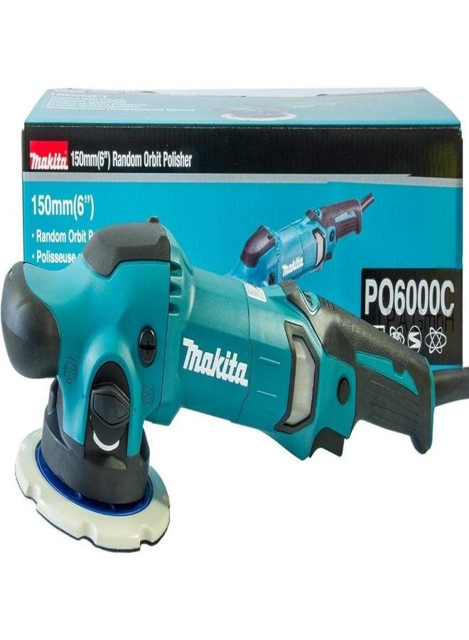 Makita PO6000C 6" 900W Rom Orbital Polisher Blue 6"  - Image 2