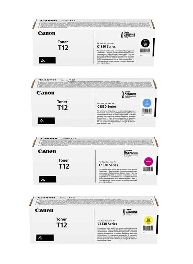Canon Pack Of 4 | T12 Ink Toner - Black/Cyan/Magenta Black/Cyan/Magenta/Yellow  - Image 1