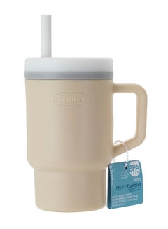infantino My 1St Tumbler – Adorable Miniature Tumbler With Leak-Resistant Straw And Toddler-Friendly Handle, Encourages Hydration, 6M+, 9 Oz, Sand  - Image 4