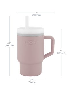 infantino My 1St Tumbler – Adorable Miniature Tumbler With Leak-Resistant Straw And Toddler-Friendly Handle, Encourages Hydration, 6M+, 9 Oz, Pirouette  - Image 2