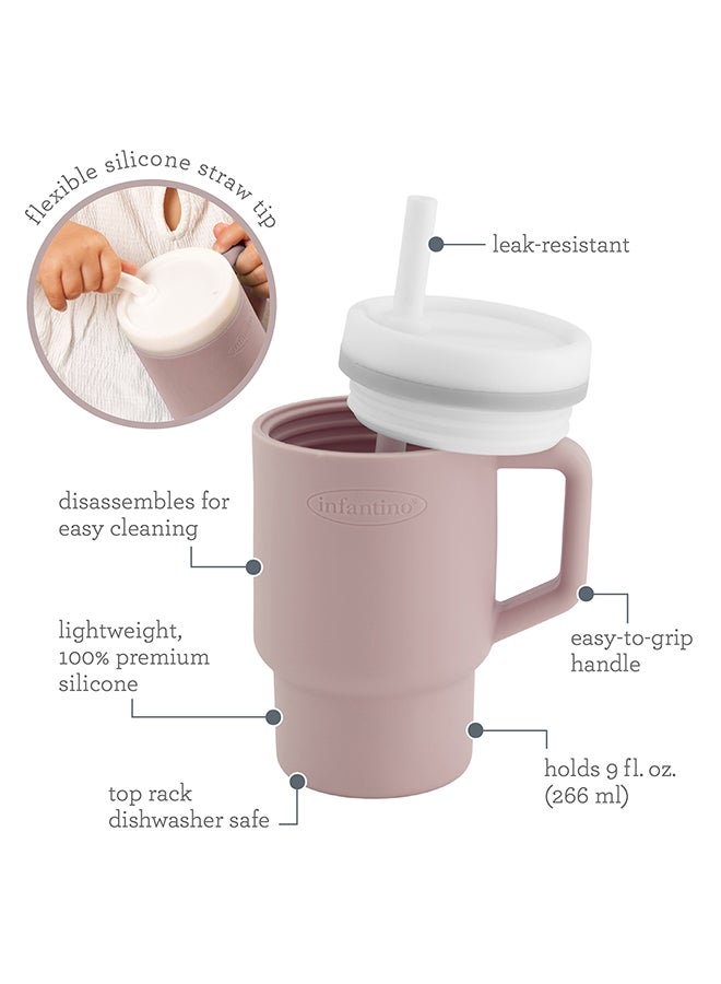 infantino My 1St Tumbler – Adorable Miniature Tumbler With Leak-Resistant Straw And Toddler-Friendly Handle, Encourages Hydration, 6M+, 9 Oz, Pirouette  - Image 3