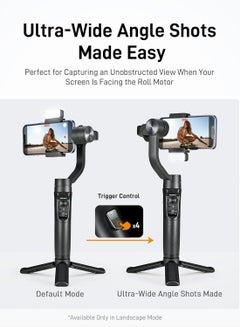 hohem iSteady Mobile+ Kit Gimbal Stabilizer for Smartphone, 3-Axis Phone Gimbal with Fill Light, Ultra-Wide-Angle Mode, 600° Inception, YouTube Vlog Stabilizer for Android and iPhone 15,14,13 PRO Max Black  - Image 2