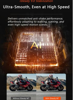 hohem Hohem iSteady M7 Gimbal Stabilizer for Smartphone, Magnetic AI Tracker Fill Light, Detachable Touchscreen Remote Controller, Built-in Extension Rod, 500g Payload  - Image 3