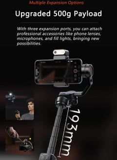 hohem Hohem iSteady M7 Gimbal Stabilizer for Smartphone, Magnetic AI Tracker Fill Light, Detachable Touchscreen Remote Controller, Built-in Extension Rod, 500g Payload  - Image 5