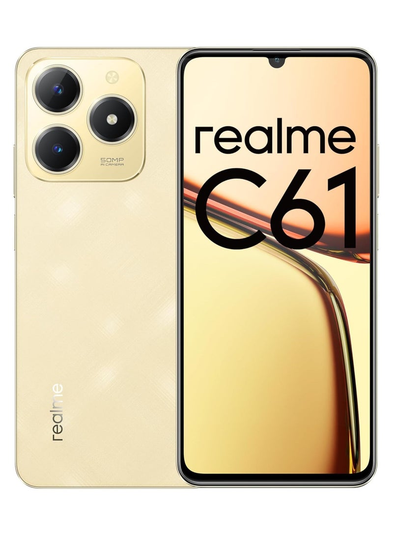 realme C61 4G Dual SIM  8GB RAM 256GB ROM Sparkle Gold - International Version  - Image 1