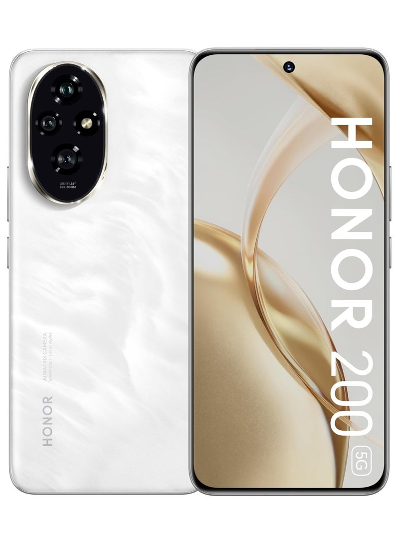 Honor - 200 5G Dual SIM 12GB RAM  256GB ROM  Moonlight White - International Version - Image 1
