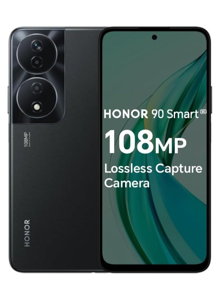 Honor 90 smart 5G  Dual SIM 4GB RAM 128GB ROM Midnight black - International Version  - Image 1