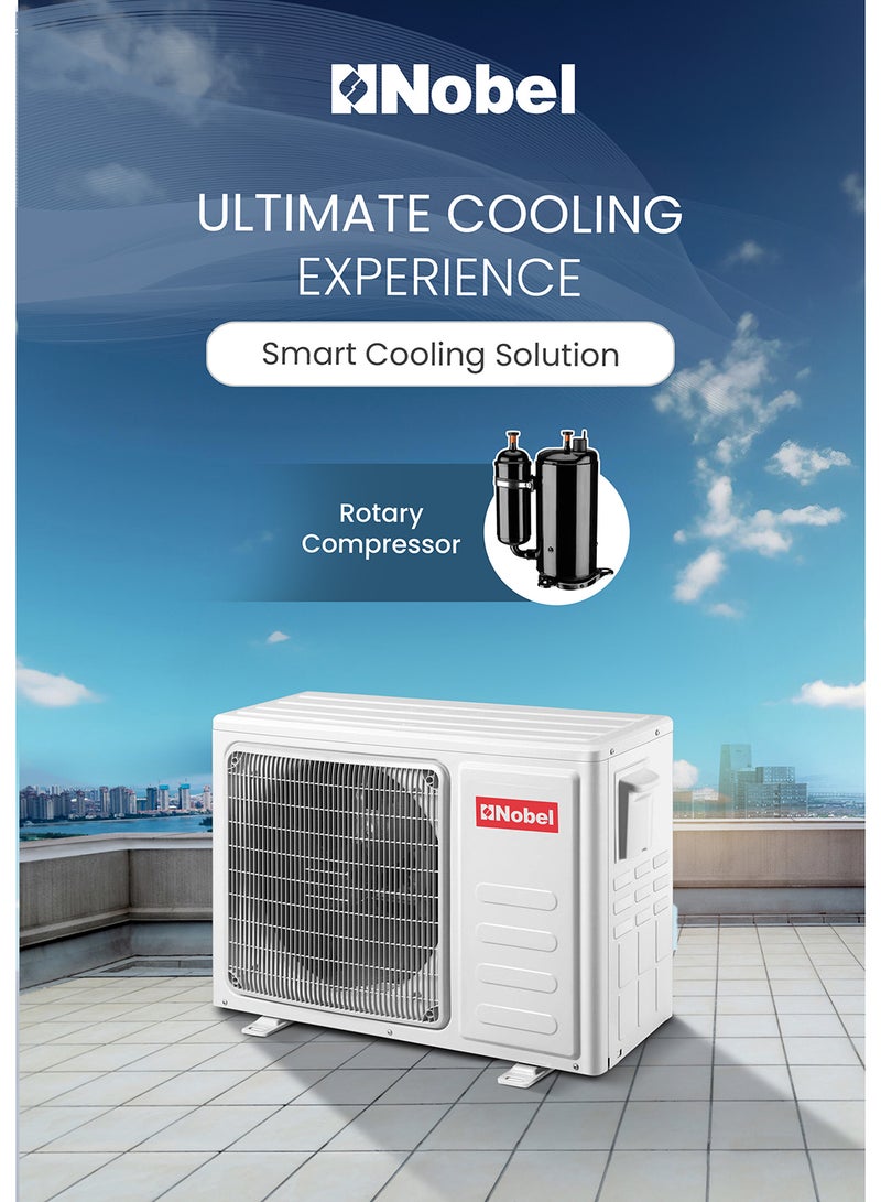 Nobel High-Performance 18000 BTU Split Air Conditioner With Inverter Technology, R410A Refrigerant And Auto Restart - 2500 W NSAC18VT WHITE  - Image 4